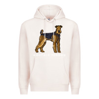 Pale Pink airedale terrier crazy dog lover sweatshirt Premium Hoodie - linhVisuals