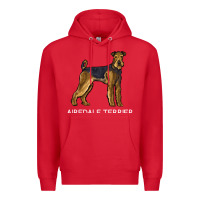 Red airedale terrier crazy dog lover sweatshirt Premium Hoodie - linhVisuals
