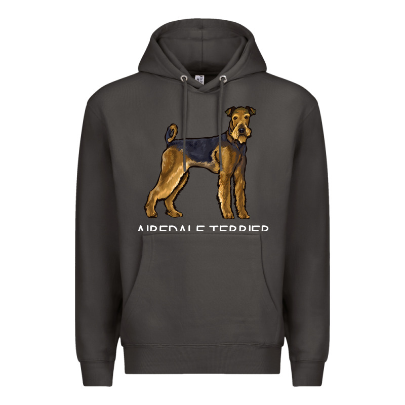Airedale Terrier Crazy Dog Lover Sweatshirt Premium Hoodie by linhVisuals | Teevron