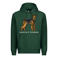Sports Green airedale terrier crazy dog lover sweatshirt Premium Hoodie - linhVisuals