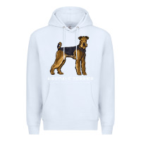 White airedale terrier crazy dog lover sweatshirt Premium Hoodie - linhVisuals