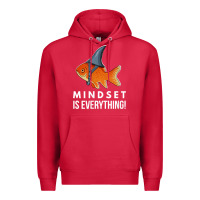 Cardinal mindset motivational quote cute goldfish shark fish t shirt Premium Hoodie - linhVisuals