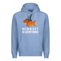 Colony Blue mindset motivational quote cute goldfish shark fish t shirt Premium Hoodie - linhVisuals