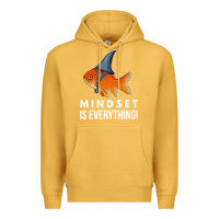 Mustard mindset motivational quote cute goldfish shark fish t shirt Premium Hoodie - linhVisuals