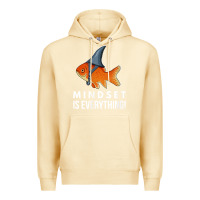 Pina Colada mindset motivational quote cute goldfish shark fish t shirt Premium Hoodie - linhVisuals