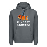 Rock mindset motivational quote cute goldfish shark fish t shirt Premium Hoodie - linhVisuals
