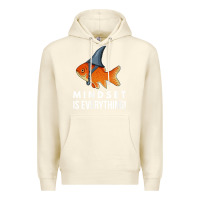 Sandshell mindset motivational quote cute goldfish shark fish t shirt Premium Hoodie - linhVisuals