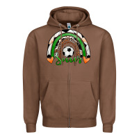 Chestnut Soccer Rainbow Zipper Hoodie - RanaPortraitStore