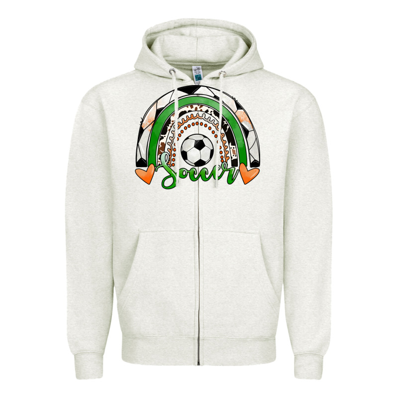 Soccer Rainbow Zipper Hoodie by RanaPortraitStore | Teevron