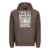 Coffee it's a johnson thing   you wouldn't understand   family name t shirt Premium Hoodie - linhVisuals