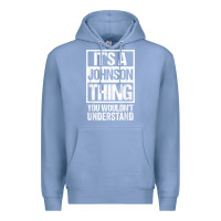 Colony Blue it's a johnson thing   you wouldn't understand   family name t shirt Premium Hoodie - linhVisuals