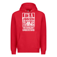 Red it's a johnson thing   you wouldn't understand   family name t shirt Premium Hoodie - linhVisuals
