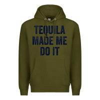 Army Green womens tequila made me do it tank tops for women summer drinking tank Premium Hoodie - linhVisuals