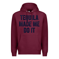 Burgundy womens tequila made me do it tank tops for women summer drinking tank Premium Hoodie - linhVisuals
