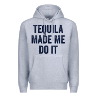 Heather Grey womens tequila made me do it tank tops for women summer drinking tank Premium Hoodie - linhVisuals