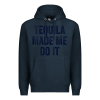 Navy womens tequila made me do it tank tops for women summer drinking tank Premium Hoodie - linhVisuals