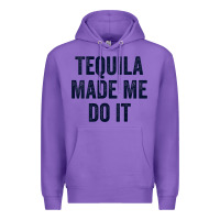 Purple womens tequila made me do it tank tops for women summer drinking tank Premium Hoodie - linhVisuals