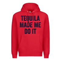 Red womens tequila made me do it tank tops for women summer drinking tank Premium Hoodie - linhVisuals