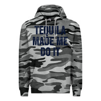 Slate Camo womens tequila made me do it tank tops for women summer drinking tank Premium Hoodie - linhVisuals