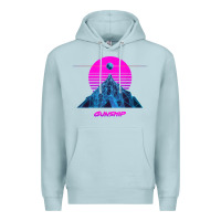 Blue Mist pink sun   official gunship t shirt Premium Hoodie - linhVisuals