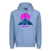 Colony Blue pink sun   official gunship t shirt Premium Hoodie - linhVisuals