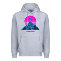 Heather Grey pink sun   official gunship t shirt Premium Hoodie - linhVisuals
