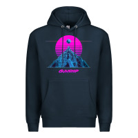 Navy pink sun   official gunship t shirt Premium Hoodie - linhVisuals
