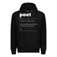 Black poet definition funny for poet drama poetry poems t shirt Premium Hoodie - linhVisuals