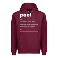 Burgundy poet definition funny for poet drama poetry poems t shirt Premium Hoodie - linhVisuals