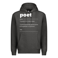 Charcoal Heather poet definition funny for poet drama poetry poems t shirt Premium Hoodie - linhVisuals
