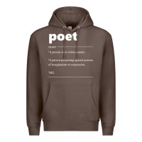 Coffee poet definition funny for poet drama poetry poems t shirt Premium Hoodie - linhVisuals