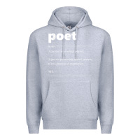 Heather Grey poet definition funny for poet drama poetry poems t shirt Premium Hoodie - linhVisuals