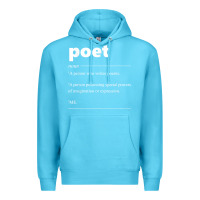 Ocean Blue poet definition funny for poet drama poetry poems t shirt Premium Hoodie - linhVisuals
