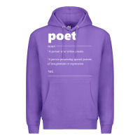 Purple poet definition funny for poet drama poetry poems t shirt Premium Hoodie - linhVisuals