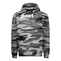 Slate Camo poet definition funny for poet drama poetry poems t shirt Premium Hoodie - linhVisuals