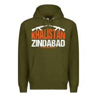 Army Green sikh khalistan zindabad singh punjabi t shirt Premium Hoodie - linhVisuals