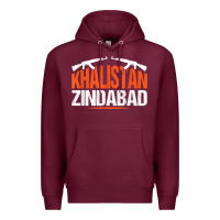 Burgundy sikh khalistan zindabad singh punjabi t shirt Premium Hoodie - linhVisuals