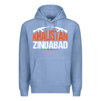 Colony Blue sikh khalistan zindabad singh punjabi t shirt Premium Hoodie - linhVisuals