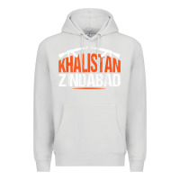 Dove Grey sikh khalistan zindabad singh punjabi t shirt Premium Hoodie - linhVisuals