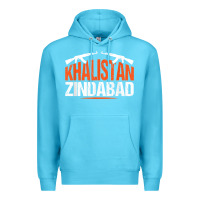 Ocean Blue sikh khalistan zindabad singh punjabi t shirt Premium Hoodie - linhVisuals