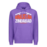 Purple sikh khalistan zindabad singh punjabi t shirt Premium Hoodie - linhVisuals