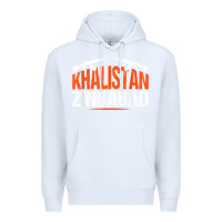 White sikh khalistan zindabad singh punjabi t shirt Premium Hoodie - linhVisuals