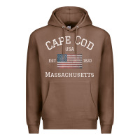 Chestnut cape cod massachusetts american flag usa travel vintage pullover hoodi Premium Hoodie - linhVisuals
