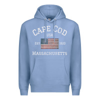Colony Blue cape cod massachusetts american flag usa travel vintage pullover hoodi Premium Hoodie - linhVisuals