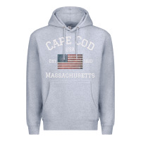Heather Grey cape cod massachusetts american flag usa travel vintage pullover hoodi Premium Hoodie - linhVisuals