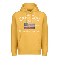 Mustard cape cod massachusetts american flag usa travel vintage pullover hoodi Premium Hoodie - linhVisuals
