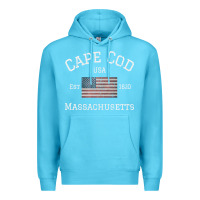 Ocean Blue cape cod massachusetts american flag usa travel vintage pullover hoodi Premium Hoodie - linhVisuals