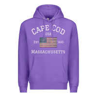 Purple cape cod massachusetts american flag usa travel vintage pullover hoodi Premium Hoodie - linhVisuals