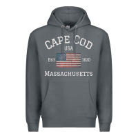 Rock cape cod massachusetts american flag usa travel vintage pullover hoodi Premium Hoodie - linhVisuals