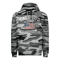 Slate Camo cape cod massachusetts american flag usa travel vintage pullover hoodi Premium Hoodie - linhVisuals